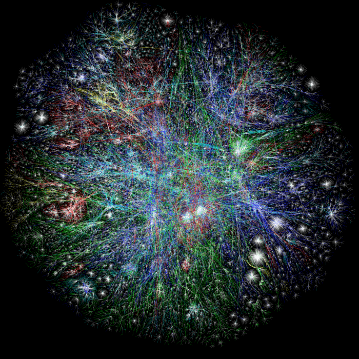 Map of the massive network that is the internet by www.opte.org